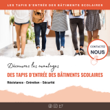 LES TAPIS D’ENTRÉE DES BÂTIMENTS SCOLAIRES